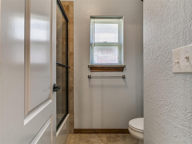 13705 Cascata Strada St, Oklahoma City, OK 73170 - full bath with combined bath / shower with glass door and tile patterned flooring