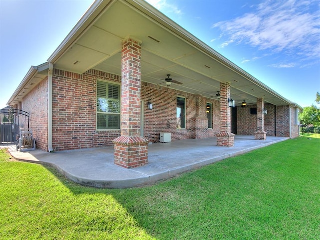 13705 Cascata Strada St, Oklahoma City, OK 73170 - view of patio / terrace featuring a ceiling fan