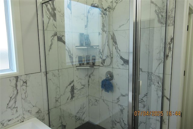 15901 Sarno Ln, Edmond, OK 73013 - full bathroom featuring a marble finish shower and a tub