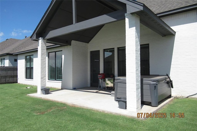 15901 Sarno Ln, Edmond, OK 73013 - view of patio featuring a hot tub