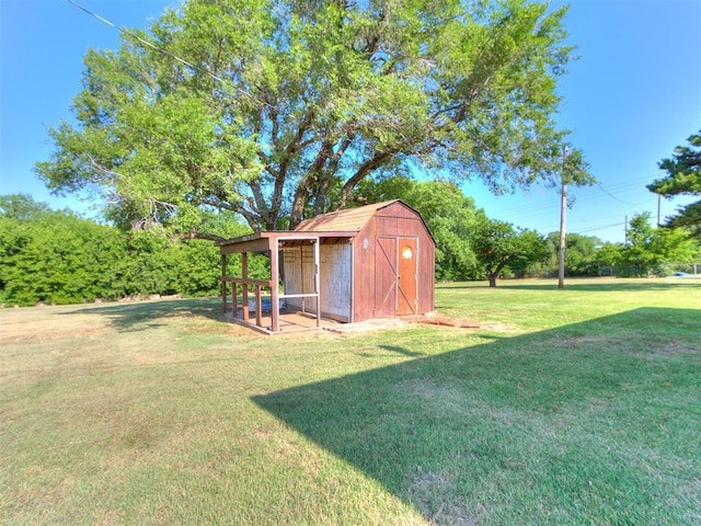 3240 SW 119th St, Oklahoma City, OK 73170 - view of green lawn with a storage unit