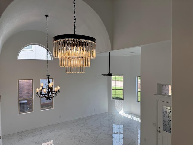 1016 Erinova Dr, Yukon, OK 73099 - detailed view of a chandelier and a cooling unit