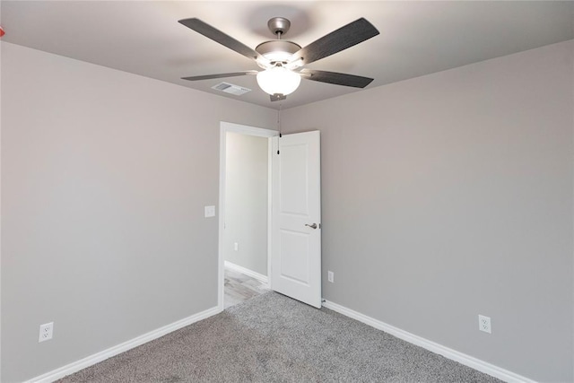 1624 NE 32nd St, Moore, OK 73160 - carpeted spare room featuring ceiling fan and baseboards
