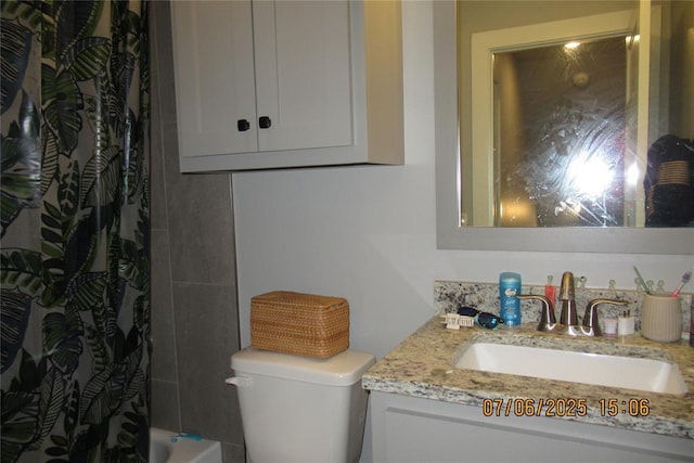 3909 Sorano Dr, Moore, OK 73160 - full bathroom with vanity and shower / tub combo with curtain