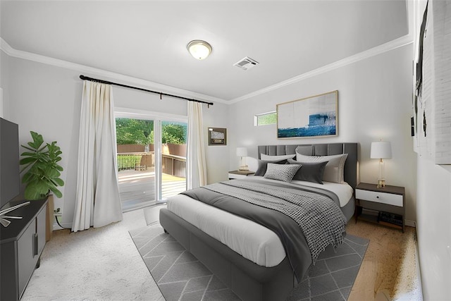 1530 NW 32nd St, Oklahoma City, OK 73118 - bedroom featuring crown molding and access to outside