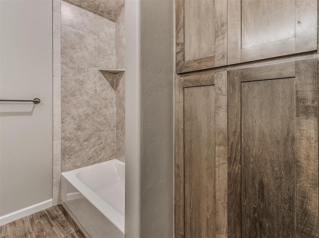 600 Mirano Ln, Edmond, OK 73034 - bathroom with wood finished floors and baseboards