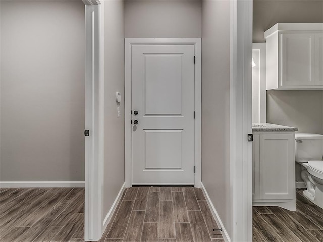 600 Mirano Ln, Edmond, OK 73034 - doorway with wood finish floors
