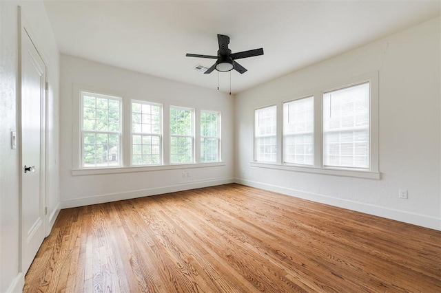 826 NE 18th St, Oklahoma City, OK 73105 - empty room with light wood-type flooring and ceiling fan