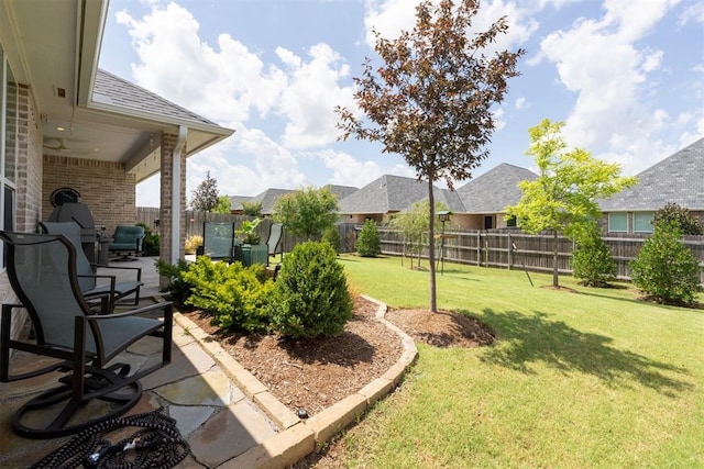 209 Pont Neuf Ct, Edmond, OK 73034 - fenced backyard with a patio