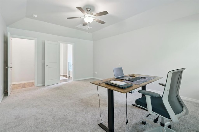1512 N Kamryn Way, Mustang, OK 73064 - office space with light colored carpet and a ceiling fan