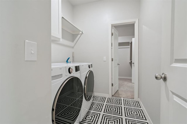 1512 N Kamryn Way, Mustang, OK 73064 - laundry area with washing machine and dryer and baseboards