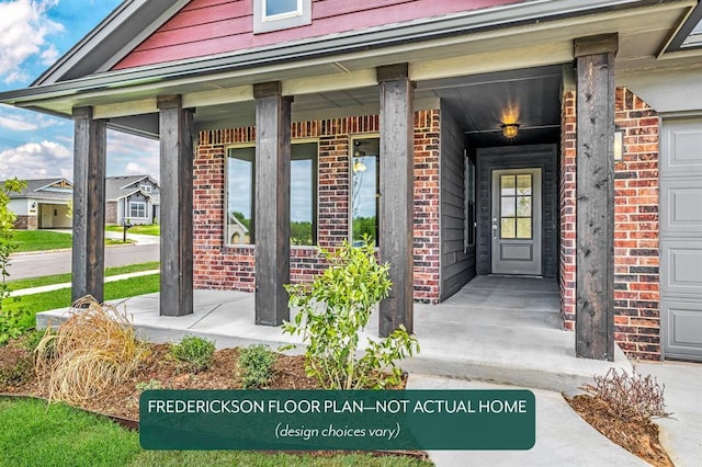 15805 Nighthawk Dr, Moore, OK 73170 - view of exterior entry featuring covered porch and brick siding