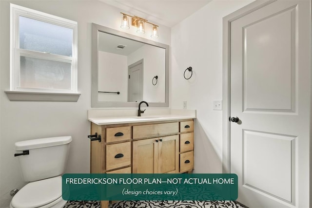 15805 Nighthawk Dr, Moore, OK 73170 - half bath featuring vanity and toilet