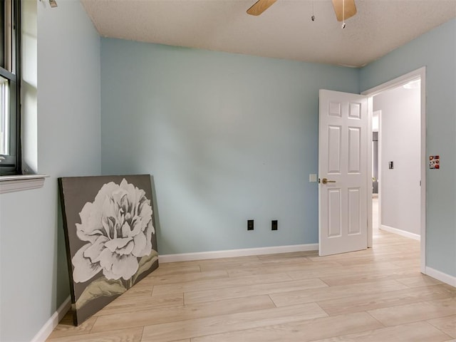 5412 Cloverlawn Dr, Oklahoma City, OK 73135 - spare room featuring ceiling fan and light wood-type flooring