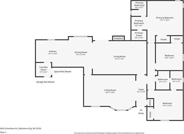 5412 Cloverlawn Dr, Oklahoma City, OK 73135 - view of room layout