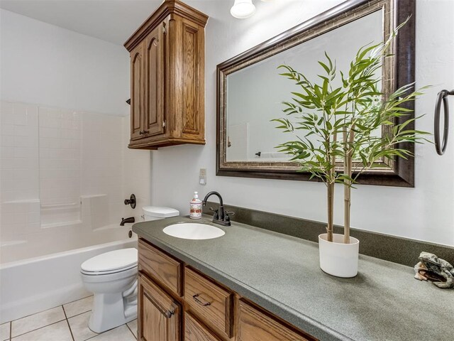 559 Silver Tree Cir, Choctaw, OK 73020 - bathroom featuring vanity, tile patterned floors, and  shower combination