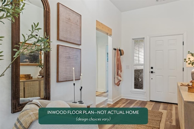 449 Vista Dr, Yukon, OK 73099 - foyer entrance featuring light wood finished floors and baseboards
