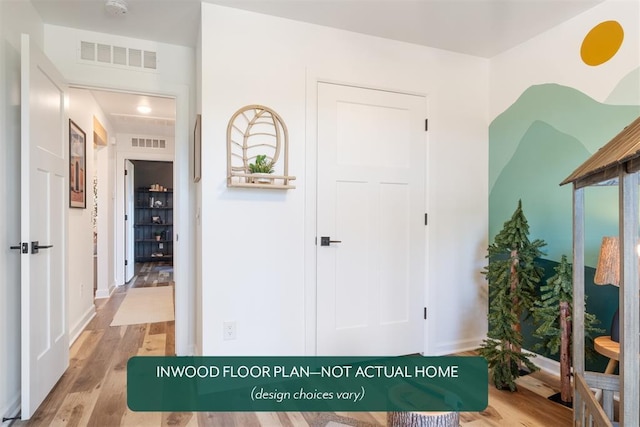 449 Vista Dr, Yukon, OK 73099 - entrance foyer with light wood-type flooring