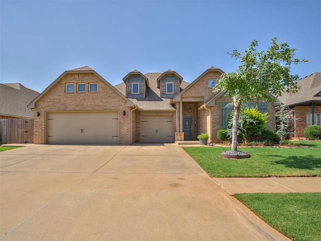 10824 NW 32nd Ter, Yukon, OK 73099 - view of front facade with brick siding, concrete driveway, and a garage