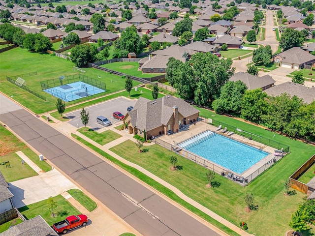10824 NW 32nd Ter, Yukon, OK 73099 - bird's eye view of a pool area