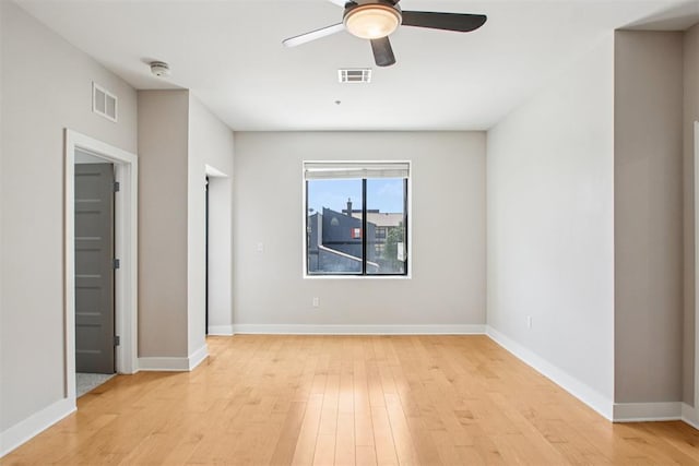 444 N Central Ave Unit 204, Oklahoma City, OK 73104 - unfurnished bedroom featuring light wood finished floors and a ceiling fan