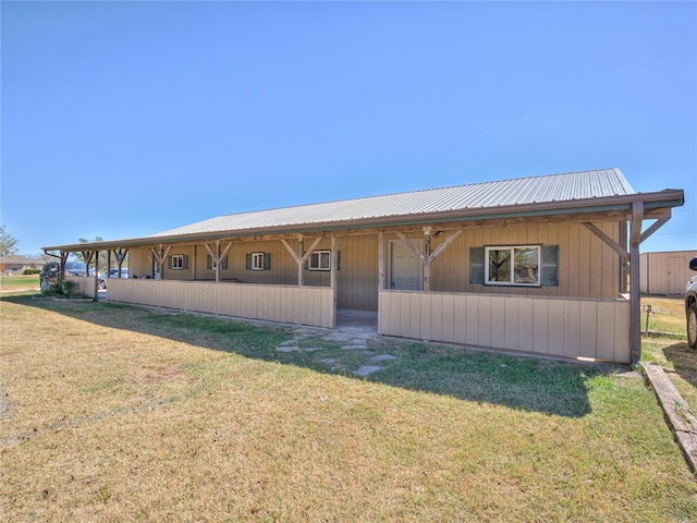 2801 Cobalt Ct, Piedmont, OK 73078 - view of front of property featuring a metal roof, an exterior structure, and an outdoor structure