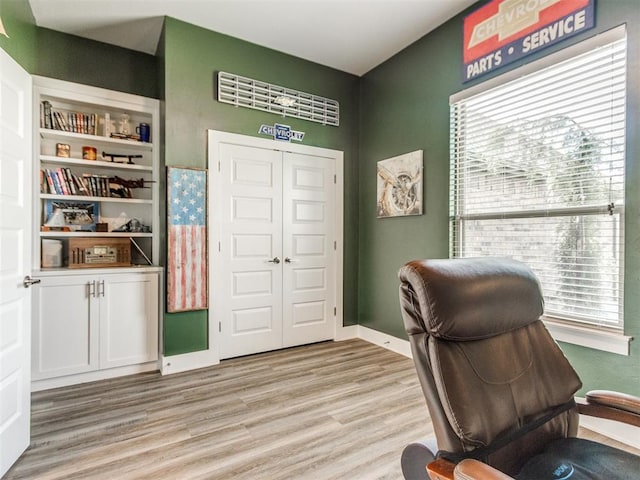 2315 Dixie Dr, Blanchard, OK 73010 - office area with plenty of natural light and light wood-style floors