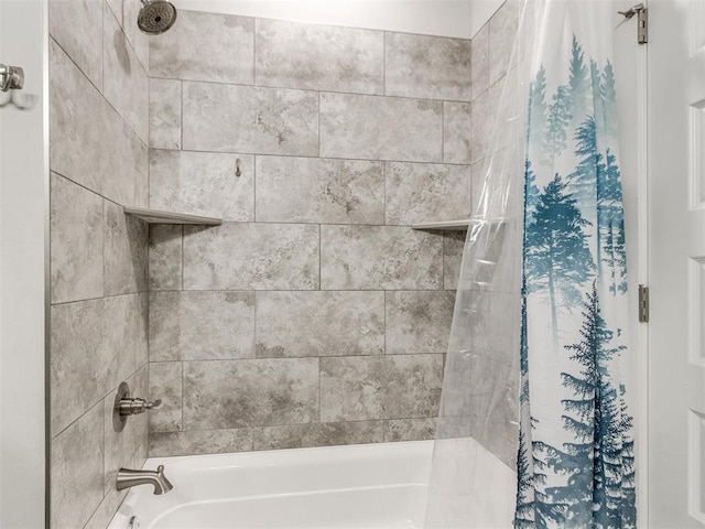 2315 Dixie Dr, Blanchard, OK 73010 - bathroom featuring shower / bath combination with curtain