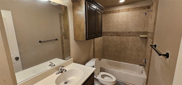 12201 Buckingham Ln, Yukon, OK 73099 - bathroom with vanity and shower / bathtub combination