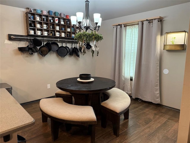 18641 Como Dr, Edmond, OK 73012 - dining space with a chandelier and wood finished floors
