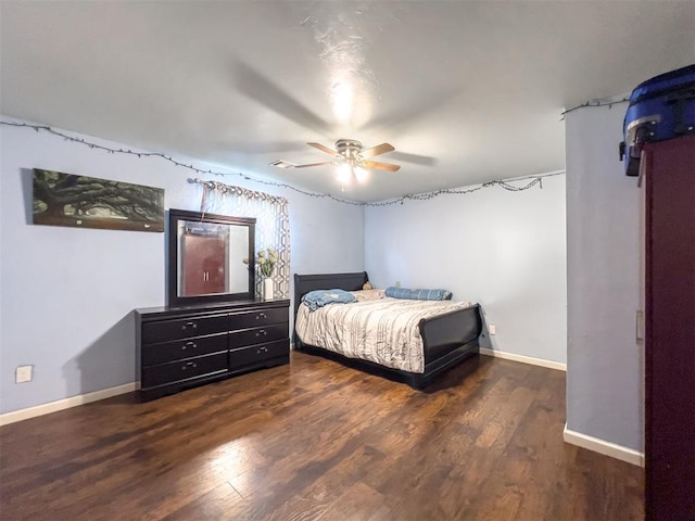 223 SE 53rd St, Oklahoma City, OK 73129 - bedroom with wood finished floors and a ceiling fan