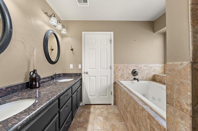 1204 NW 190th Pl, Edmond, OK 73012 - full bath with double vanity and a whirlpool tub