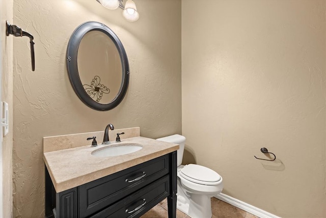 1204 NW 190th Pl, Edmond, OK 73012 - half bath with vanity and tile patterned flooring