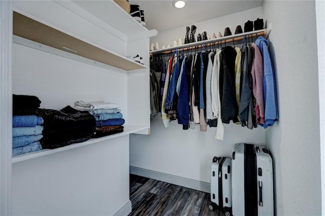 4400 Hemingway Dr Unit 259, Oklahoma City, OK 73118 - spacious closet with dark wood finished floors