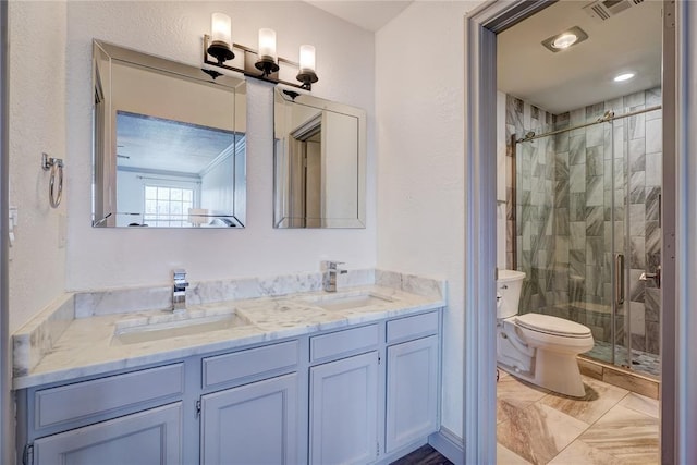 4400 Hemingway Dr Unit 259, Oklahoma City, OK 73118 - full bathroom featuring double vanity and a stall shower