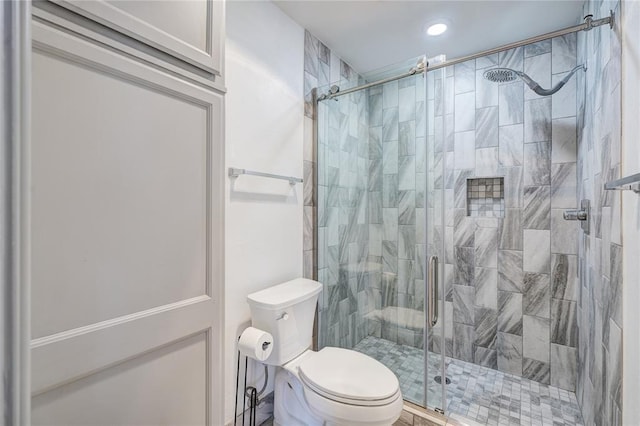 4400 Hemingway Dr Unit 259, Oklahoma City, OK 73118 - full bathroom featuring a shower stall and recessed lighting
