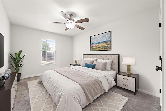 541 SW 154th Ct, Oklahoma City, OK 73170 - bedroom featuring light carpet and ceiling fan
