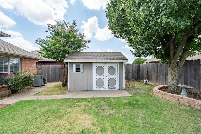 541 SW 154th Ct, Oklahoma City, OK 73170 - view of shed with a fenced backyard