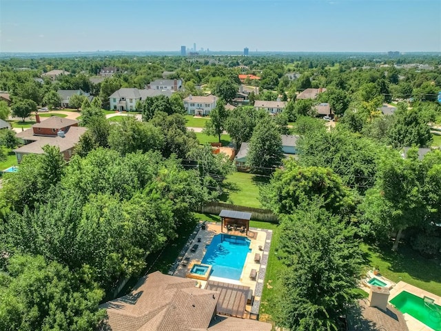 1718 Guilford Ln, Oklahoma City, OK 73120 - bird's eye view of a pool