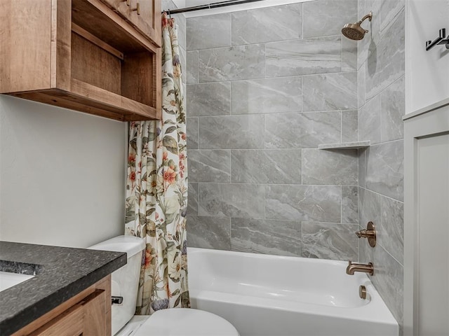 7290 NE Hawk Dr, Piedmont, OK 73078 - bathroom featuring shower / bathtub combination with curtain and vanity