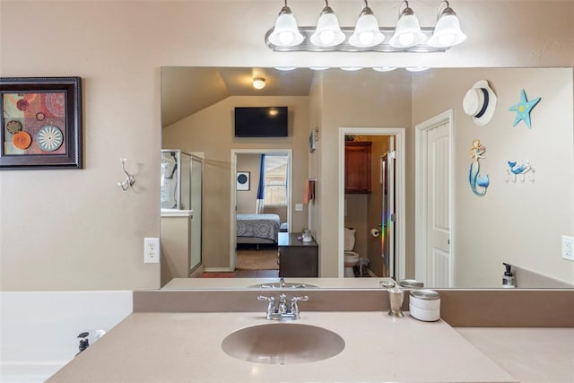 2308 SW 135th St, Oklahoma City, OK 73170 - ensuite bathroom with a shower stall and vanity