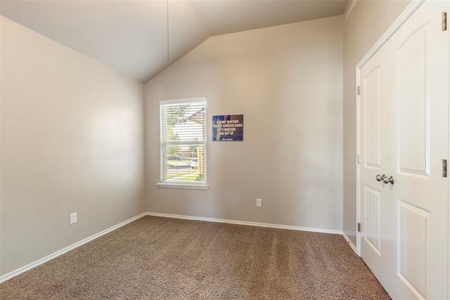 2308 SW 135th St, Oklahoma City, OK 73170 - carpeted spare room with vaulted ceiling and baseboards