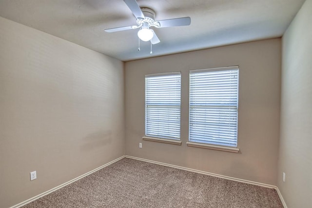 9544 SW 27th St, Oklahoma City, OK 73128 - carpeted spare room with baseboards and ceiling fan