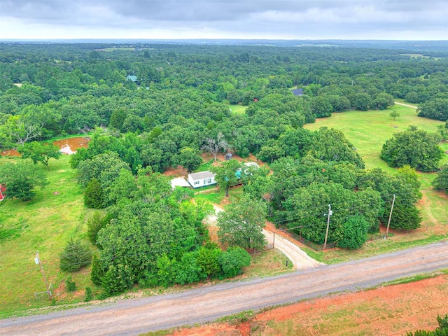 15251 E Waterloo Rd, Arcadia, OK 73007 - bird's eye view of a heavily wooded area