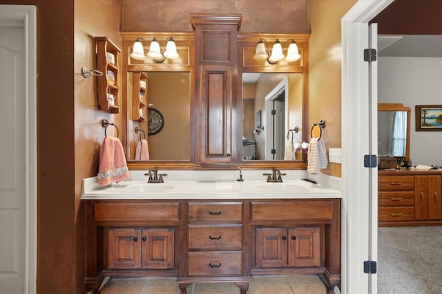 13117 SW 2nd Ter, Yukon, OK 73099 - full bathroom featuring double vanity