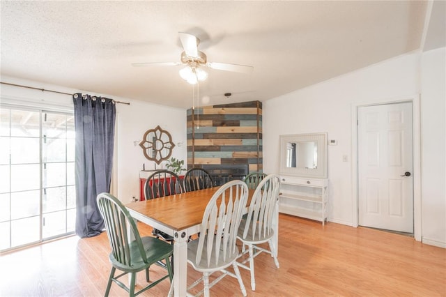 1300 Hutton Rd, Marlow, OK 73055 - dining room with light wood finished floors and ceiling fan