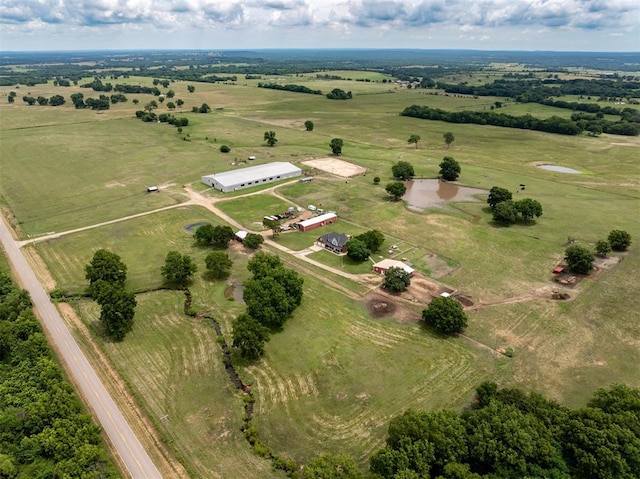 105074 N 3770th Rd, Okemah, OK 74859 - aerial view of property and surrounding area with rural landscape