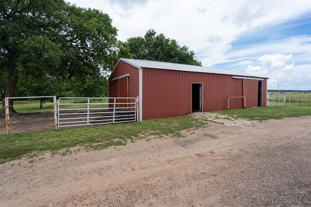 105074 N 3770th Rd, Okemah, OK 74859 - view of pole building featuring an exterior structure