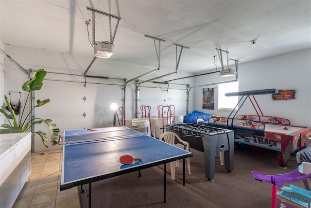 105074 N 3770th Rd, Okemah, OK 74859 - recreation room with a garage