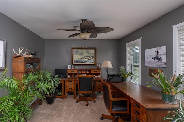 105074 N 3770th Rd, Okemah, OK 74859 - office space featuring carpet and ceiling fan